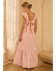 Coral Crush Tie Back Maxi Dress