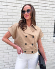City Chic Crop Trench Top