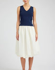 Finishing Piece Knit Tank-Navy