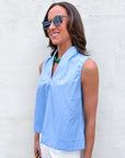 Avery Sleeveless Top-Blue