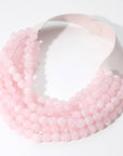 Chunky Beaded Necklace-Dark Pink