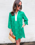Amelia Eyelet Mini Dress