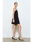 Something Special Embellished Mini Dress-Black