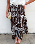 Rope Me In Midi Skirt-Brown