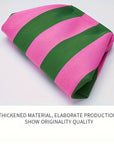 Urban Chic Stripe Clutch-Green/Pink