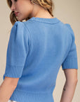 Weekend Time Knit Top-Blue