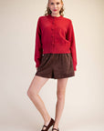Fireside Cottage Cardigan-Cherry