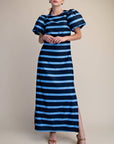 Mariselle Maxi Dress-Navy/Blue