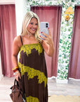 Lace Harmony Maxi Dress-Chocolate