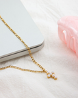 Petite Pearl Cross Necklace