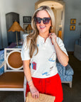Nautical Moments Embroidered Knit Top