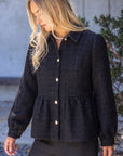 The Duchess Peplum Jacket-Black