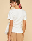 Easy On Me Knot Top-Off White