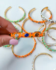 Porsha Enamel Bangles- Orange