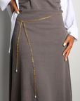 Paperclip Pearl Lariat Necklace