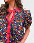 Boho Mix Floral Print Top
