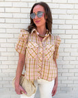 Aria Button Down Top