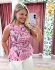 Peacock Solstice Peplum Top