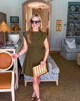 Sweet Afternoons Mini Dress-Olive