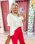 Mabel Oversized Tee-Ivory