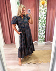 Westbury Plaid Midi Dress-Green