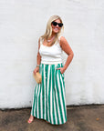 Summer Adventure Maxi Skirt-Green