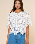 Floral Romance Eyelet Top