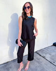 Daisy Stitch Cropped Pants
