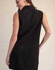 Yacht Luxe Mini Dress-Black