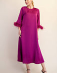 Glam Preview Midi Dress-Plum