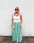 Summer Adventure Maxi Skirt-Green