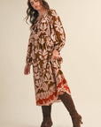 Forest Whimsy Floral Midi Dress
