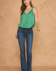 Breton Twisted Bubble Top-Emerald/Blush