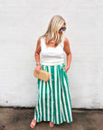 Summer Adventure Maxi Skirt-Green