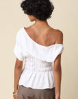Selena One Shoulder Smocked Top