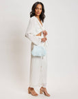 Raya Clutch-Ice Blue