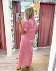Bright Side Midi Dress-Blush