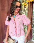 Spring Fling Bubble Sleeve Top