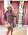 Rosie Washed Collared Mini Dress