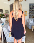 Something Special Embellished Mini Dress-Black