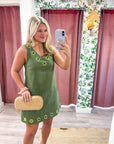 Weekend Cabin Mini Dress-Olive