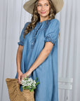 Denim Roots Mini Dress
