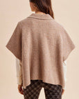 Softly Spoken Sweater Cape Cardigan-Latte