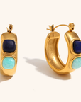 Harbor Stone Hoop Earrings