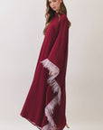Plume Royale Cape Maxi Dress