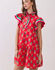 Floral Medallion Mini Dress