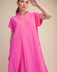 Simple Joy Midi Dress-Hot Pink