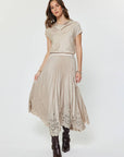 Amour Pleated Midi Skirt