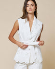 Soft Musk Eyelet Wrap Top