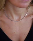 Riley Mini Cross Necklace-Silver